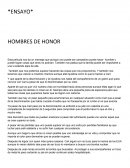 Hombres de Honor. Ensayo