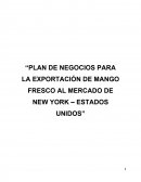 Plan de negocios para exportar mango a EE.UU..
