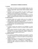 DEFINICION DE TERMINOS ECONOMICOS.