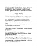 Manual de la organización.