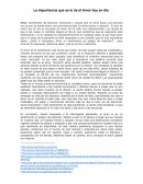 La importancia que se le da al Amor hoy en día.