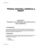 Probando mis habilidades para estructurar un texto académico
