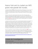 Nueva York será la ciudad con WiFi gratis más grande del mundo.