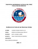 Análisis de la Carta de las Naciones Unidas
