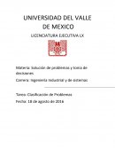 Solución de problemas y toma de decisiones - Clasificación de Problemas