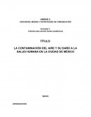 LA CONTAMINACIÓN DEL AIRE Y SU DAÑO A LA SALUD HUMANA EN LA CIUDAD DE MÉXICO