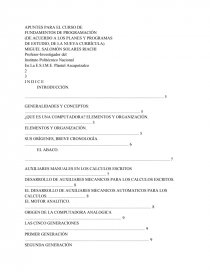 APUNTES PARA EL CURSO DE FUNDAMENTOS DE PROGRAMACIÓN. Página 1