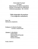 Taller integrador de practicas Enfermería comunitaria