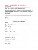 LOS 10 CASOS DE FACTORIZACION.