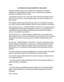 LA CRISIS EN SALUD ALIMENTOS Y ECOLOGÍA