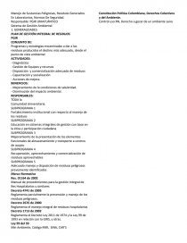 Manejo de Sustancias Peligrosas, Residuos Generados En Laboratorios, Normas De Seguridad.. Página 1