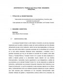 ANTEPROYECTO TRABAJO DE TITULO PARA INGENIERIA INDUSTRIAL.