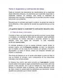 Expansión y contracción de ideas.