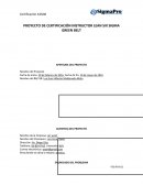 Proyecto de certificación instructor LEAN Six Sigma Green Belt