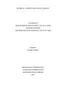 INFORME N°1. DISEÑO DE MEZCLAS DE CONCRETO ESTUDIANTES