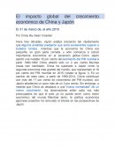 El impacto global del crecimiento en China Y Japón