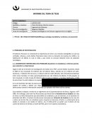 INFORME DEL TEMA DE TESIS DATOS GENERALES