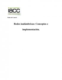 Redes inalámbricas: Conceptos e implementación.. Página 1