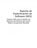 Software (RES) Sistema Web para la Gestión de Atención del Paciente del Centro Medico Ocupacional Mercelab