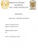 BIOLOGÍA V PRÁCTICA 1. MÉTODO CIENTÍFICO