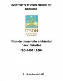 PLan de desarrollo ambiental, para la empresa sabritas..