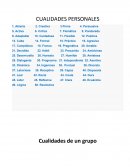 Cualidades personales y de un grupo (50 ejemplos).