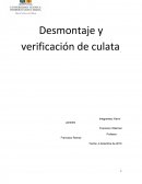 Desmontaje y verificación de culata.