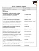 Ejemplo de examen ciancias V bimestre.