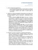 ¿Qué es transición demográfica?