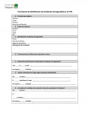 Formulario Notificación de Incidentes de Seguridad en HT .