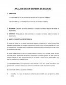 Anallisis de un sistema de secado