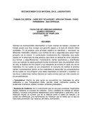 RECONOCIMIENTO DE MATERIAL EN EL LABORATORIO.