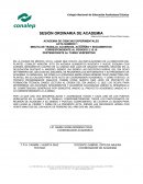 Acta de sesión: Academia de ciencias experimentales