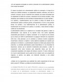 ¿En qué aspectos principales se centró la discusión de la administración pública como campo de estudio?