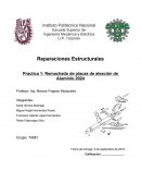 Practica 1: Remachado de placas de aleación de Aluminio 2024