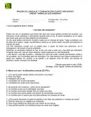 PRUEBA DE LENGUAJE Y COMUNICACIÓN CUARTO AÑO BÁSICO UNIDAD "ANIMALES QUE ENSEÑAN"