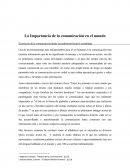 La Importancia de la comunicación en el mundo