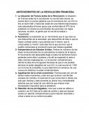 ANTECEDENTES DE LA REVOLUCIÓN FRANCESA.