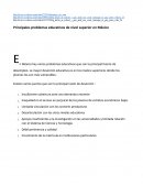 Principales problemas en la educación a nivel superior en Mexico