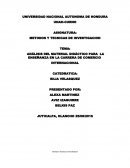 ANÁLISIS DEL MATERIAL DIDÁCTICO PARA LA ENSEÑANZA EN LA CARRERA DE COMERCIO