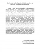 La Teoría de las Inteligencias Múltiples se vale de la educación para seguir cobrando fuerza.