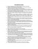 RECOMENDACIONES PARA LOS REPORTES