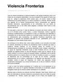 Violencia Fronteriza