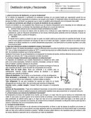 Destilacion simple y fraccionada. Previo Quimica Organica I FQ.