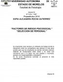 Factores de riesgo psicosocial
