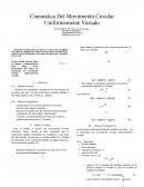 Cinemática Del Movimiento Circular Uniformemente Variado.
