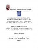 Metalurgia aluminio PROCESOS EXTRACTIVOS