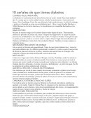 10 señales de que tienes diabetes