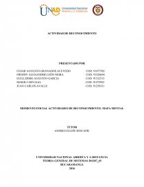 MOMENTO INICIAL ACTIVIDADES DE RECONOCIMIENTO- MAPA MENTAL. Página 1