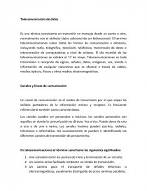 Telecomunicación de datos. Página 1